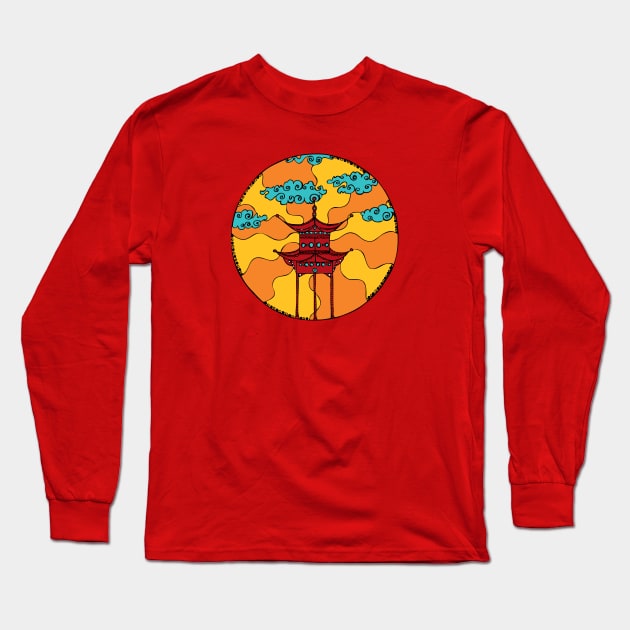 Temple Mandala Long Sleeve T-Shirt by Phigment